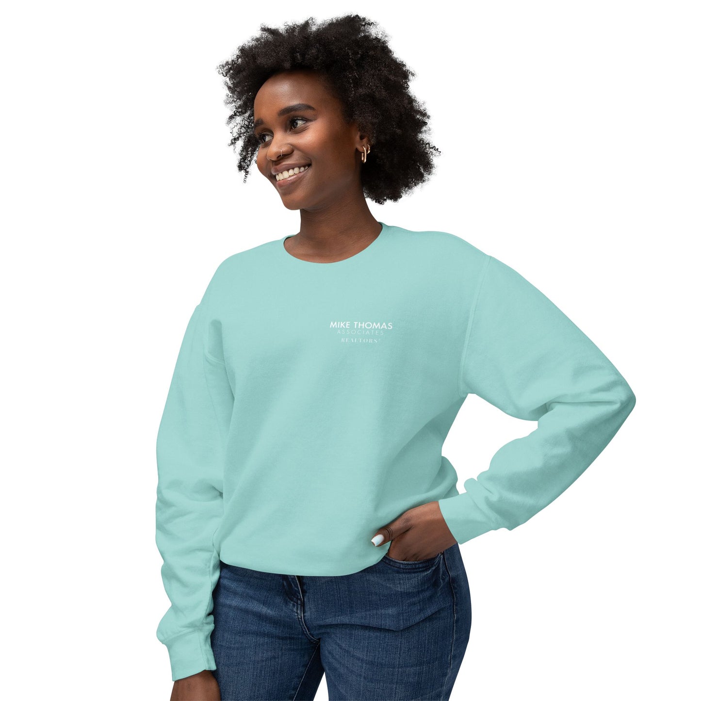 Unisex 100% Ring-Spun Cotton Lightweight Crewneck Sweatshirt
