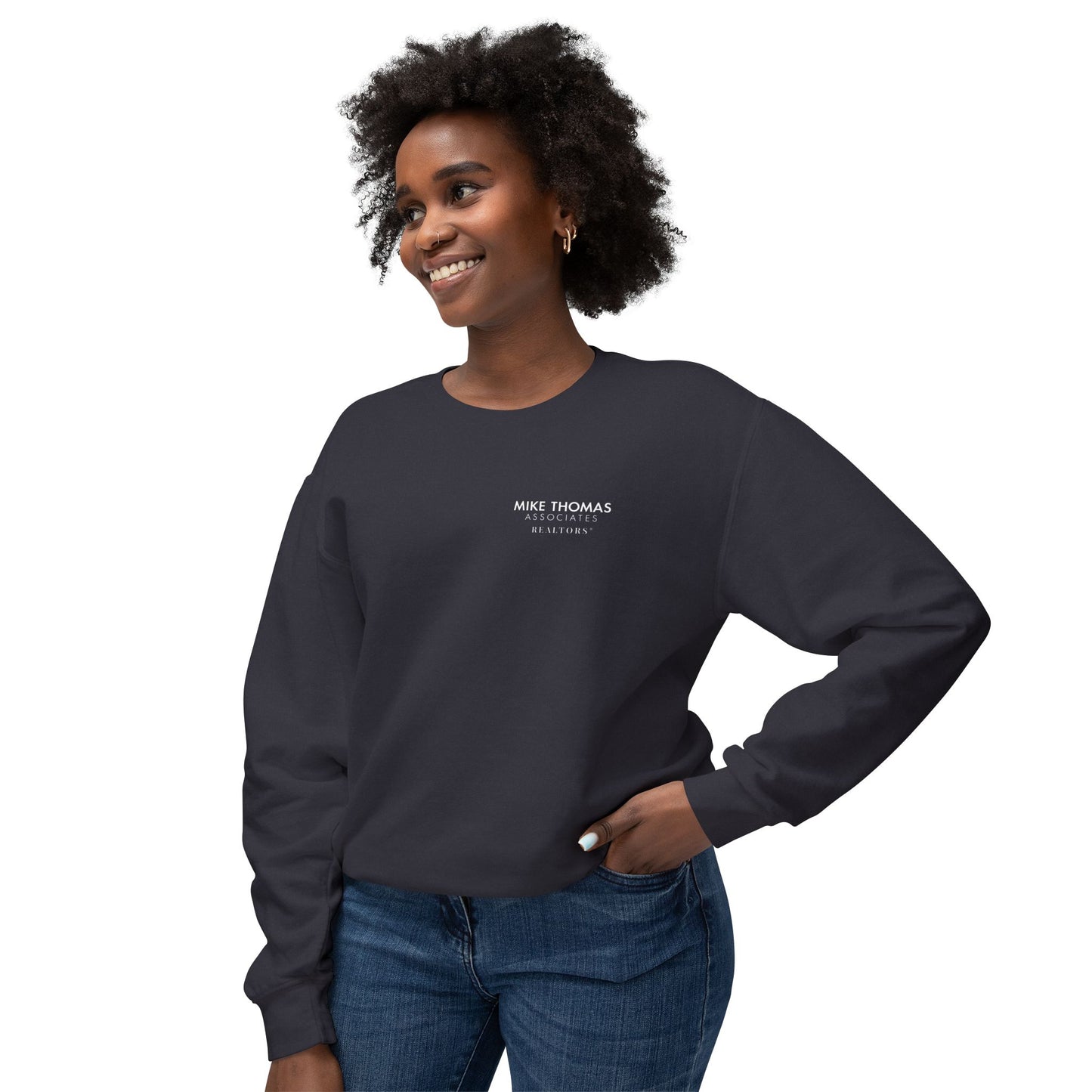 Unisex 100% Ring-Spun Cotton Lightweight Crewneck Sweatshirt