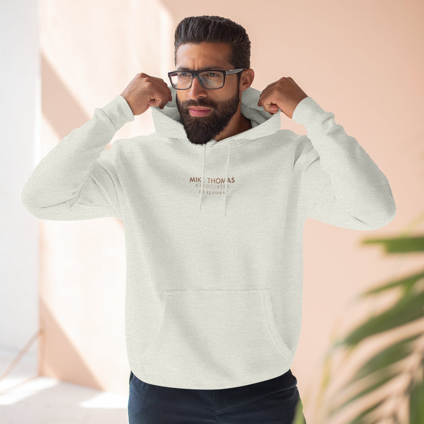 Unisex Cozy Minimalist Hoodie with multiple colors and Mike Thomas logo