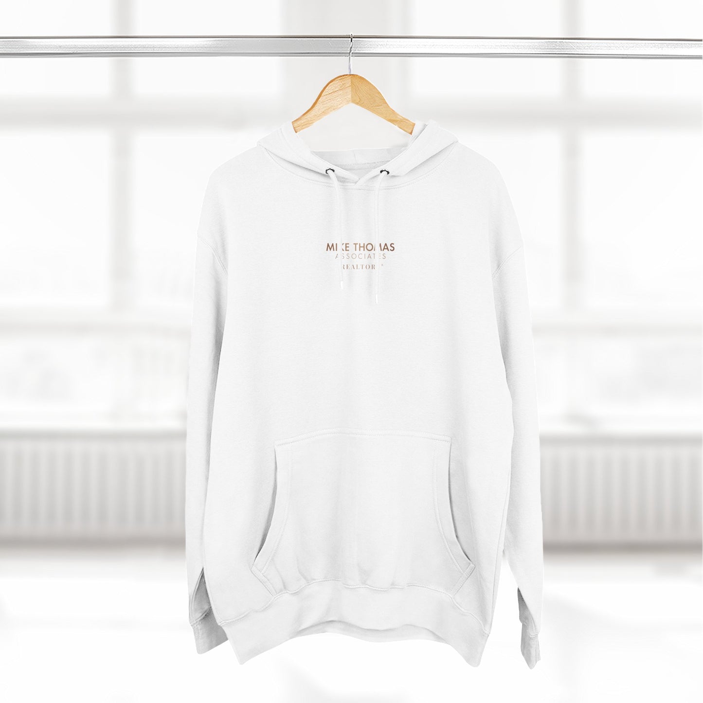Unisex Cozy Minimalist Hoodie with multiple colors and Mike Thomas logo