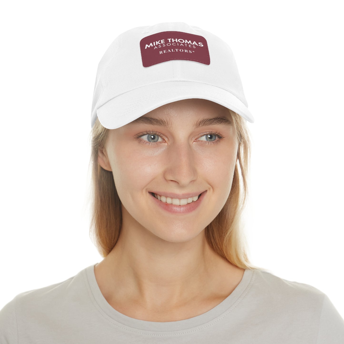 Classic Dad Hat with Leather Patch - Personalized Realtor Cap