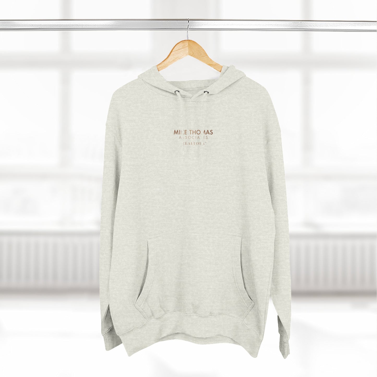 Unisex Cozy Minimalist Hoodie with multiple colors and Mike Thomas logo