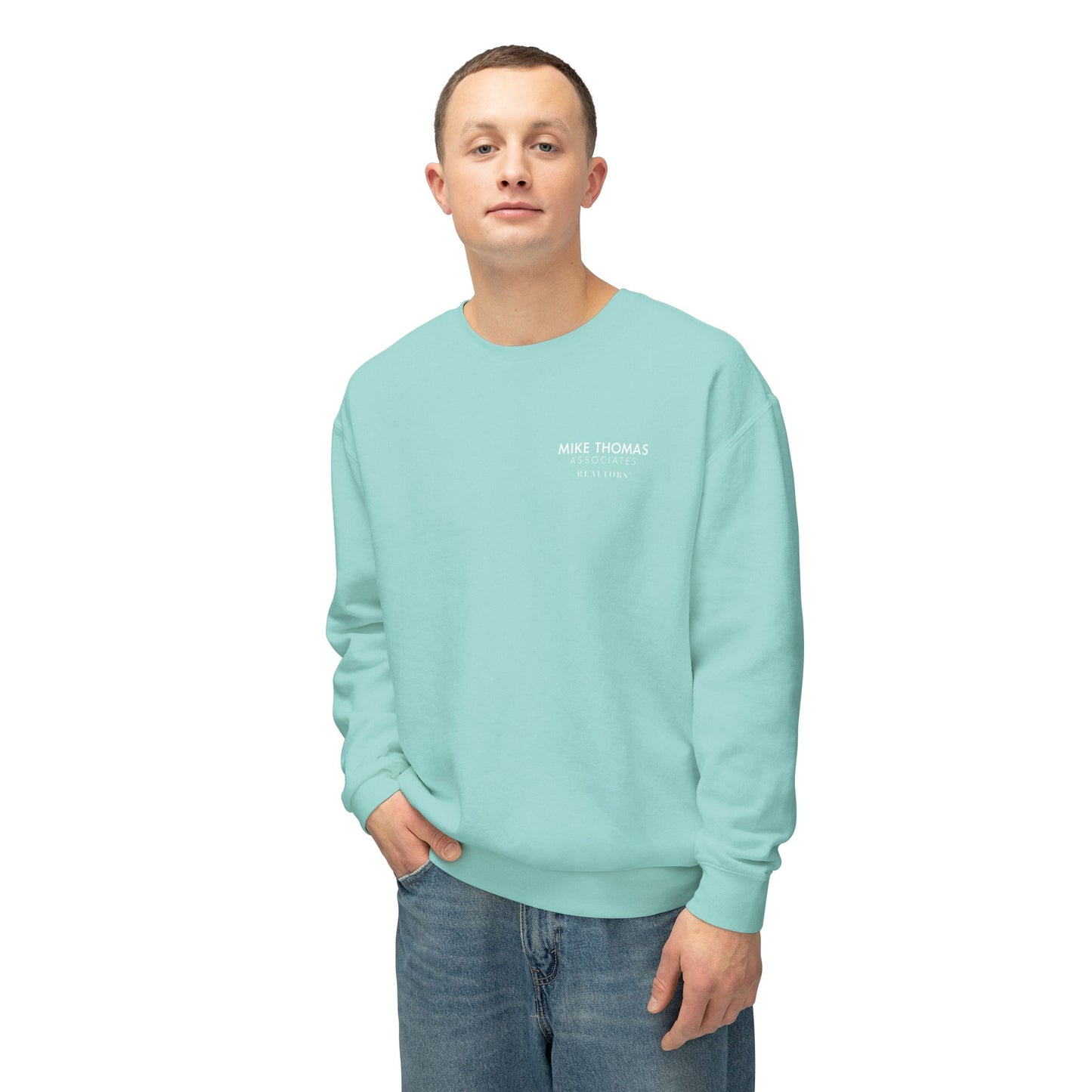 Unisex 100% Ring-Spun Cotton Lightweight Crewneck Sweatshirt