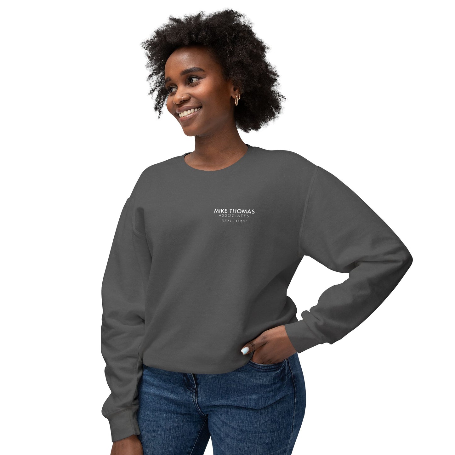 Unisex 100% Ring-Spun Cotton Lightweight Crewneck Sweatshirt