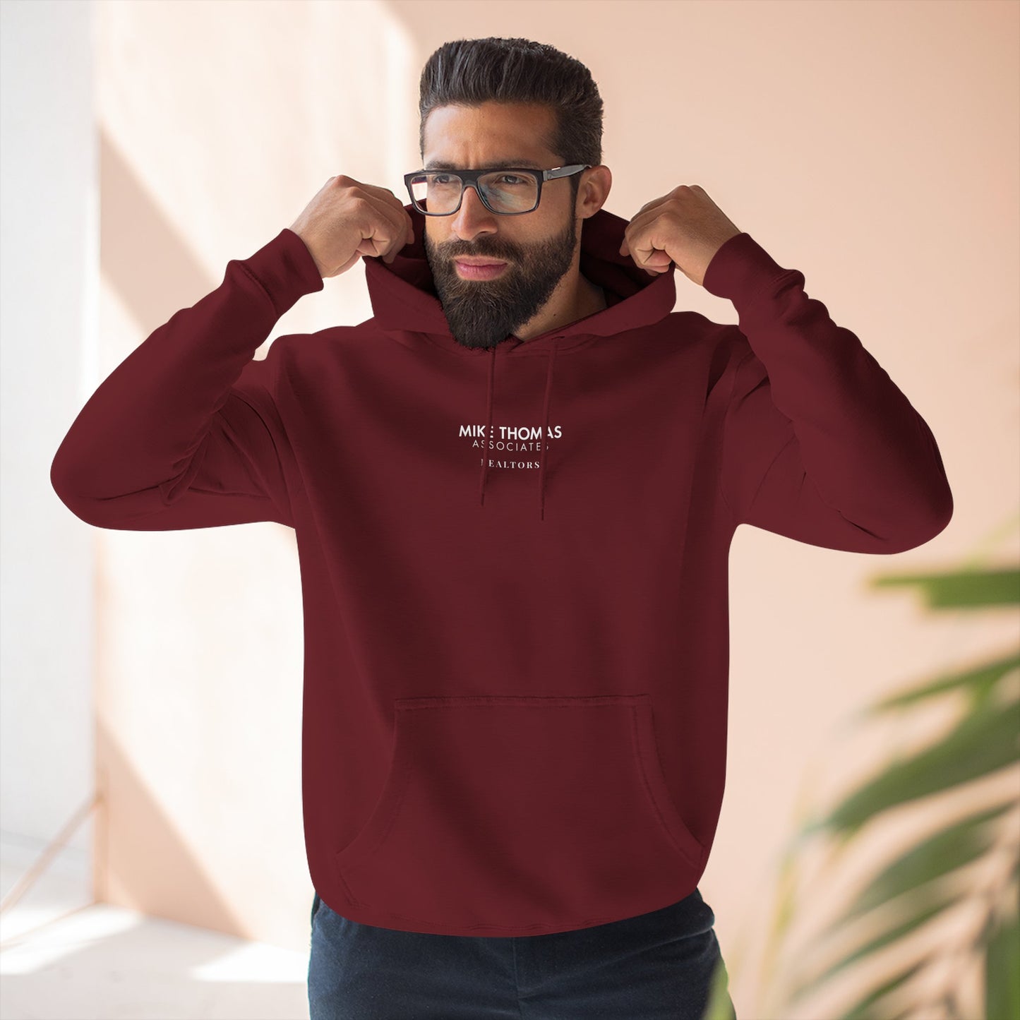 Unisex Cozy Minimalist Hoodie with multiple colors and Mike Thomas logo