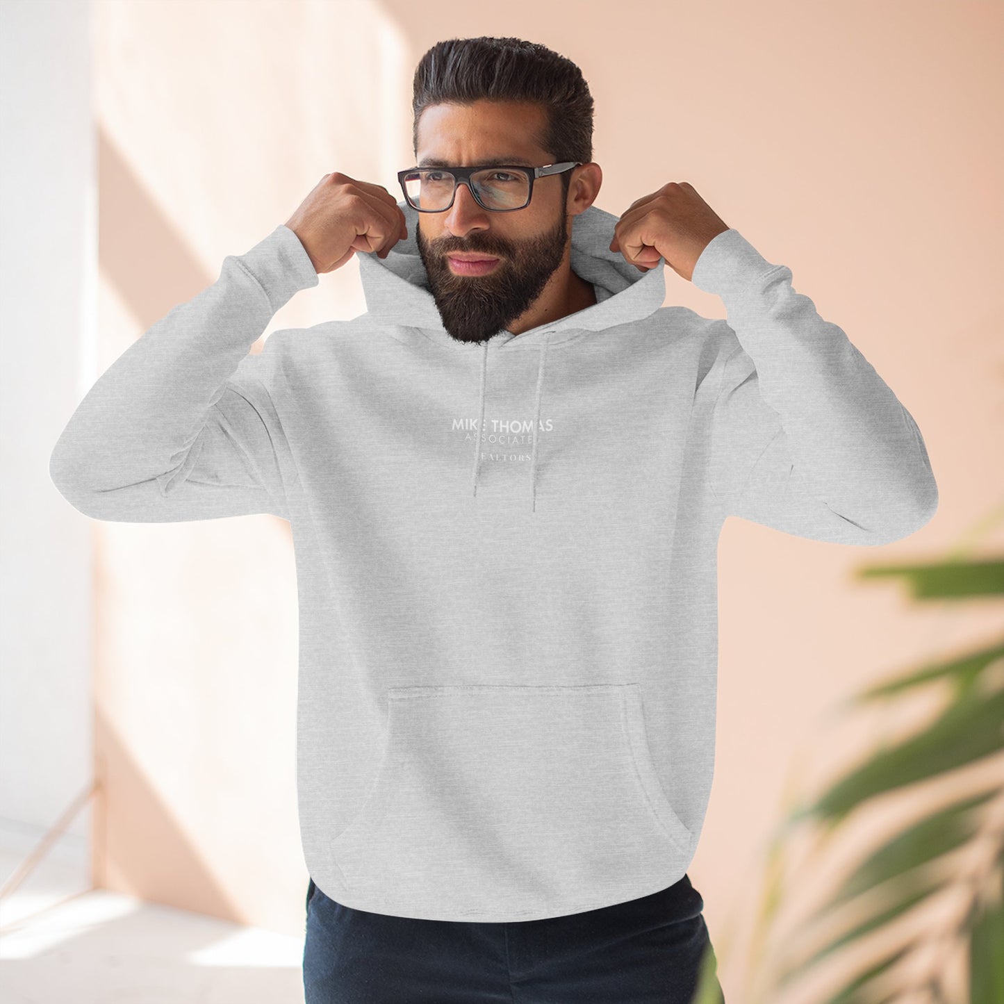 Unisex Cozy Minimalist Hoodie with multiple colors and Mike Thomas logo