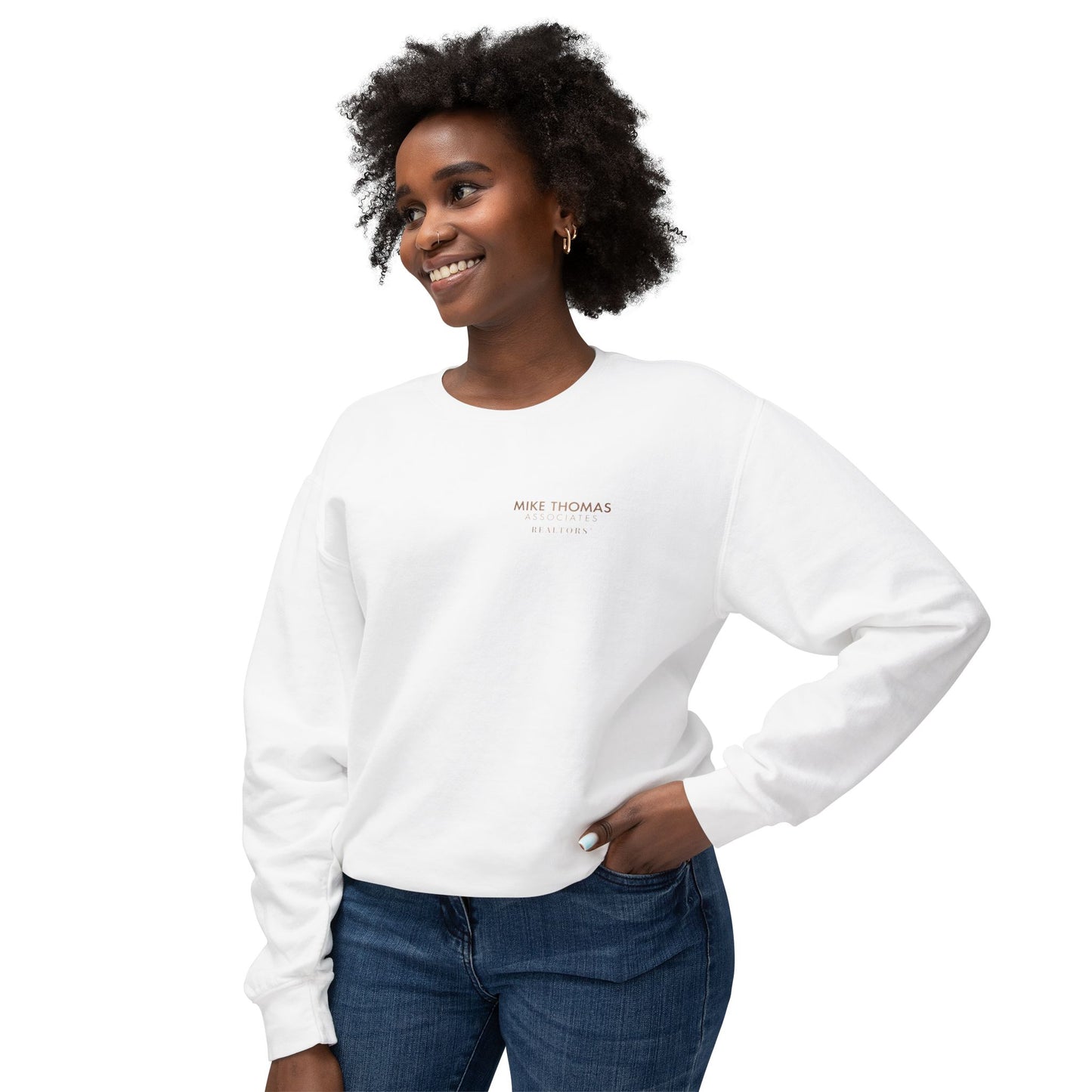 Unisex 100% Ring-Spun Cotton Lightweight Crewneck Sweatshirt