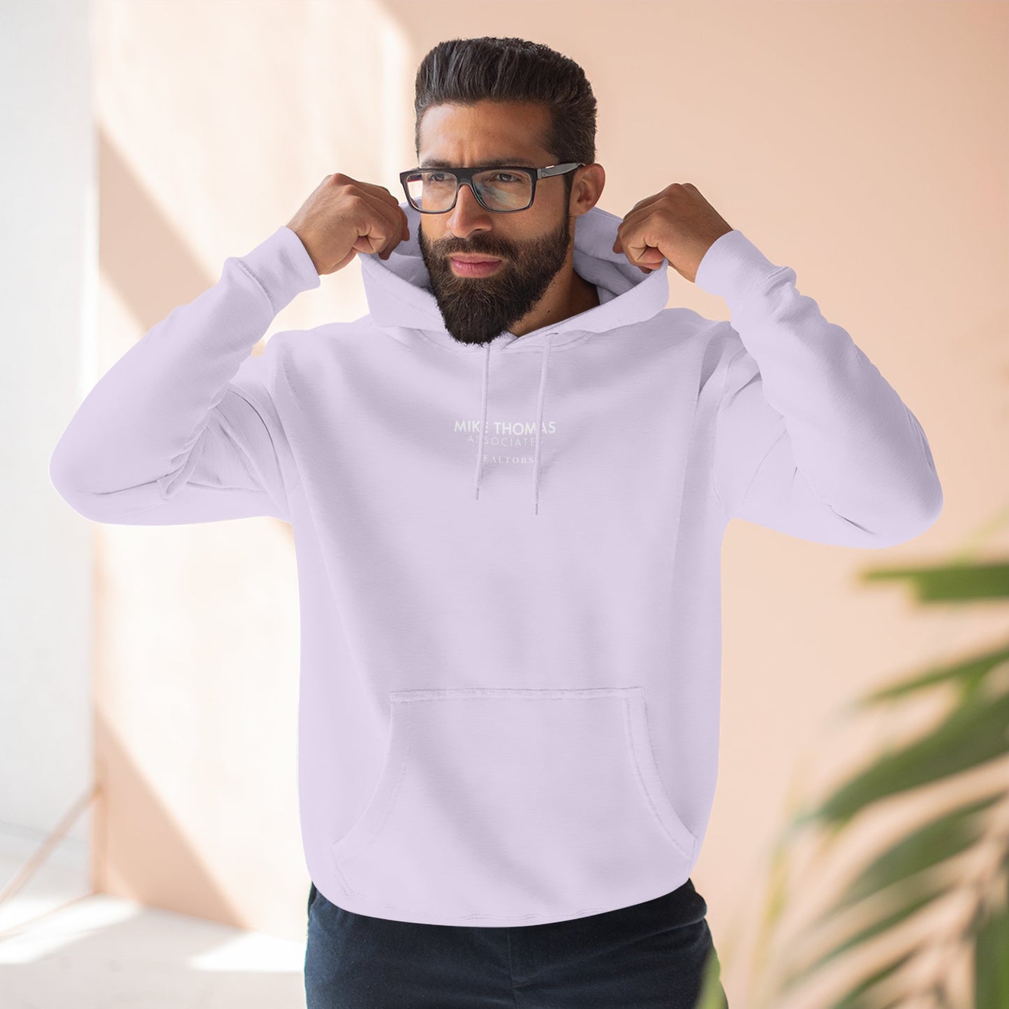 Unisex Cozy Minimalist Hoodie with multiple colors and Mike Thomas logo