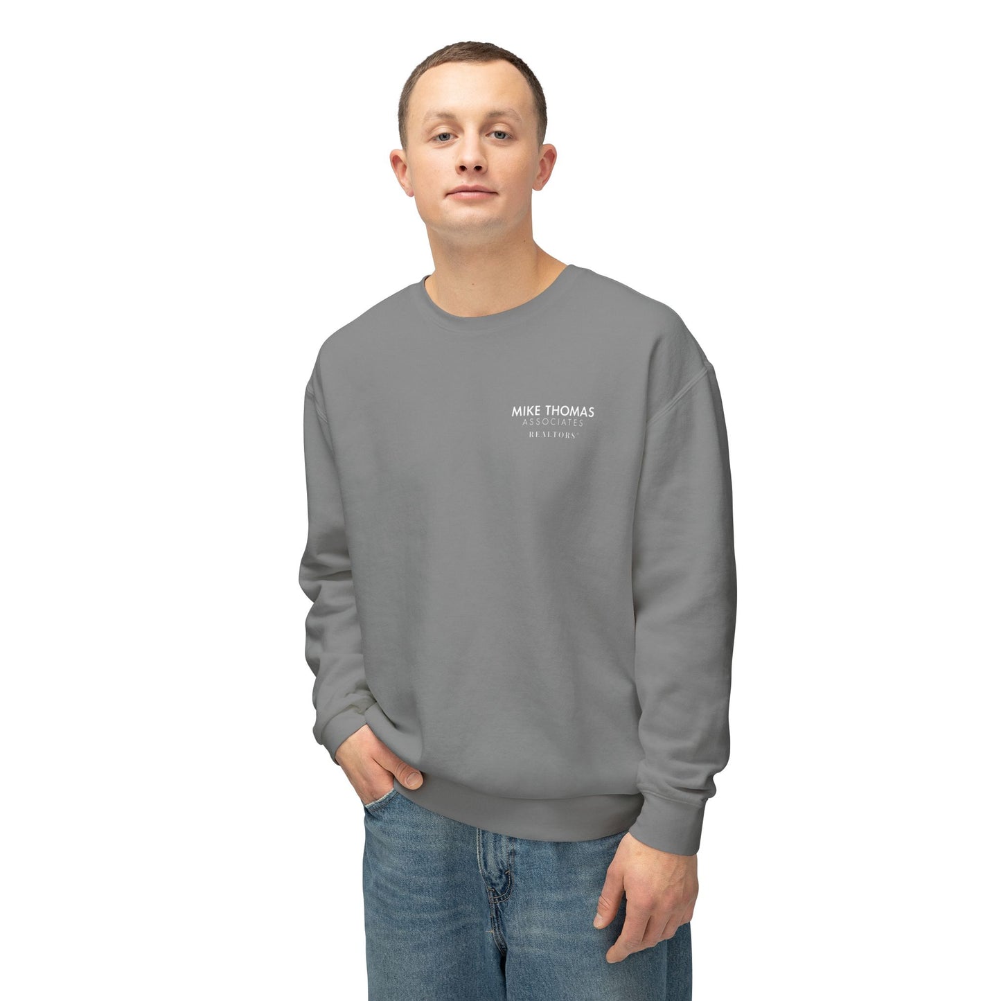 Unisex 100% Ring-Spun Cotton Lightweight Crewneck Sweatshirt