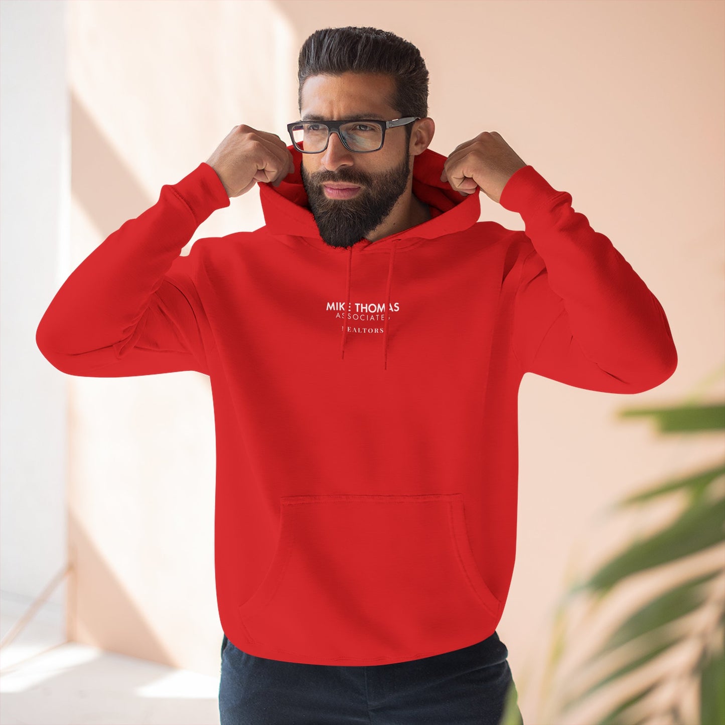 Unisex Cozy Minimalist Hoodie with multiple colors and Mike Thomas logo