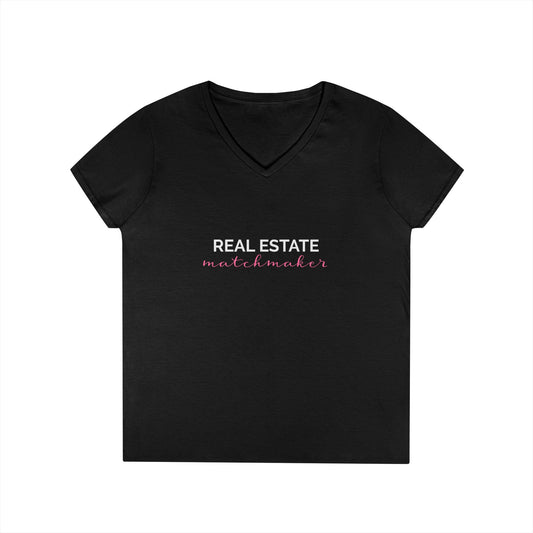 Real Estate Matchmaker V-Neck T-Shirt for Realtors