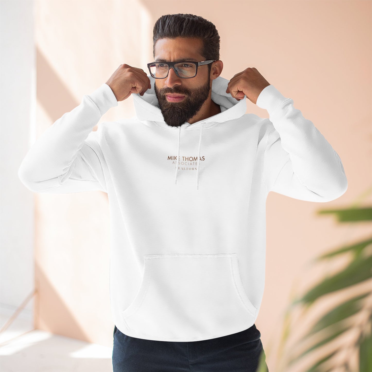 Unisex Cozy Minimalist Hoodie with multiple colors and Mike Thomas logo