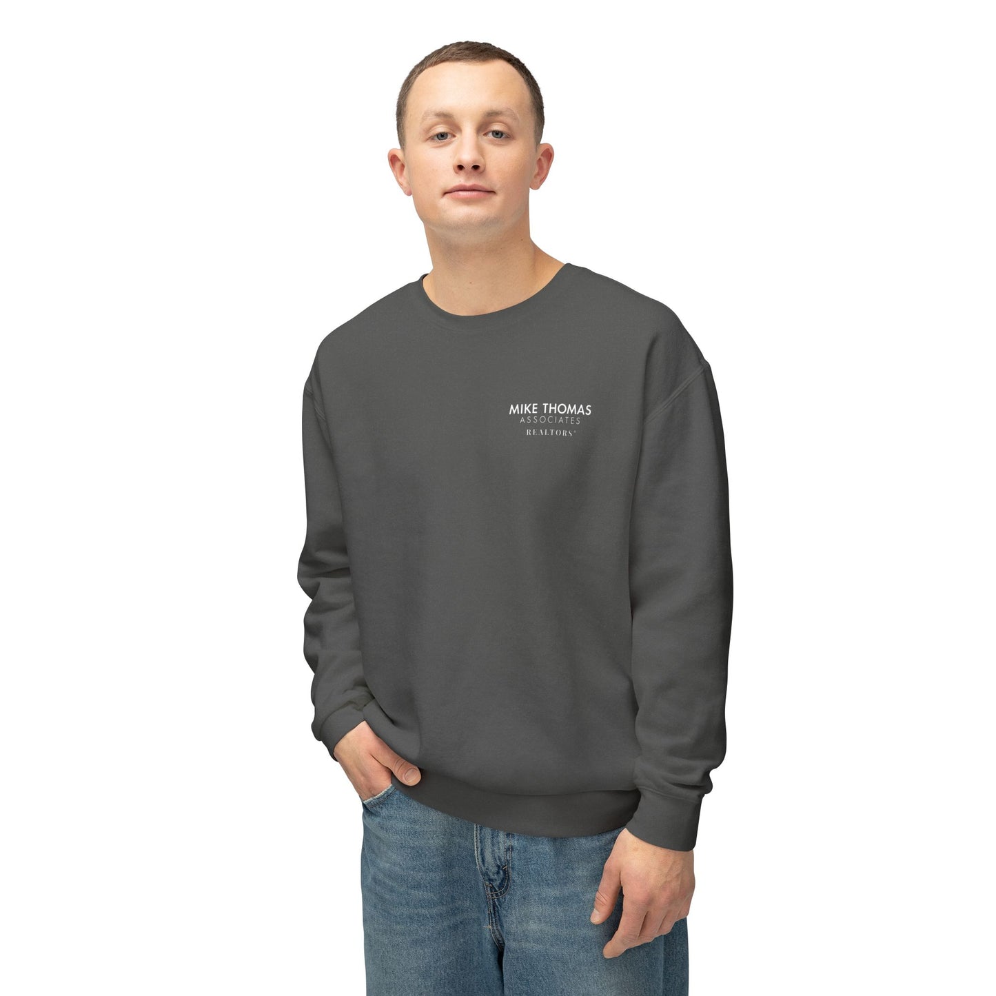 Unisex 100% Ring-Spun Cotton Lightweight Crewneck Sweatshirt