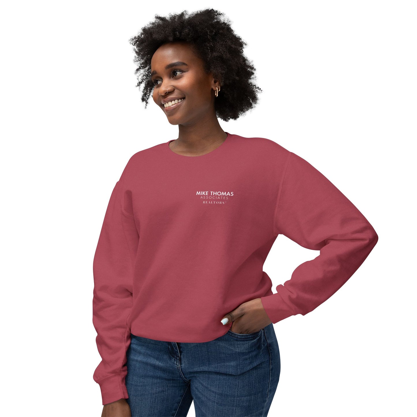 Unisex 100% Ring-Spun Cotton Lightweight Crewneck Sweatshirt