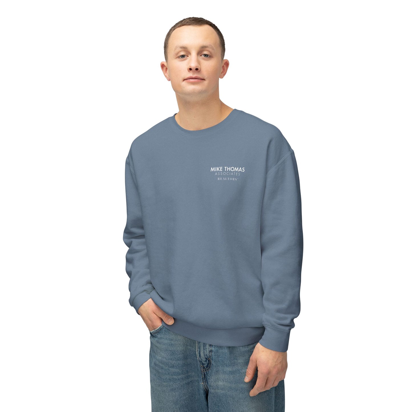 Unisex 100% Ring-Spun Cotton Lightweight Crewneck Sweatshirt