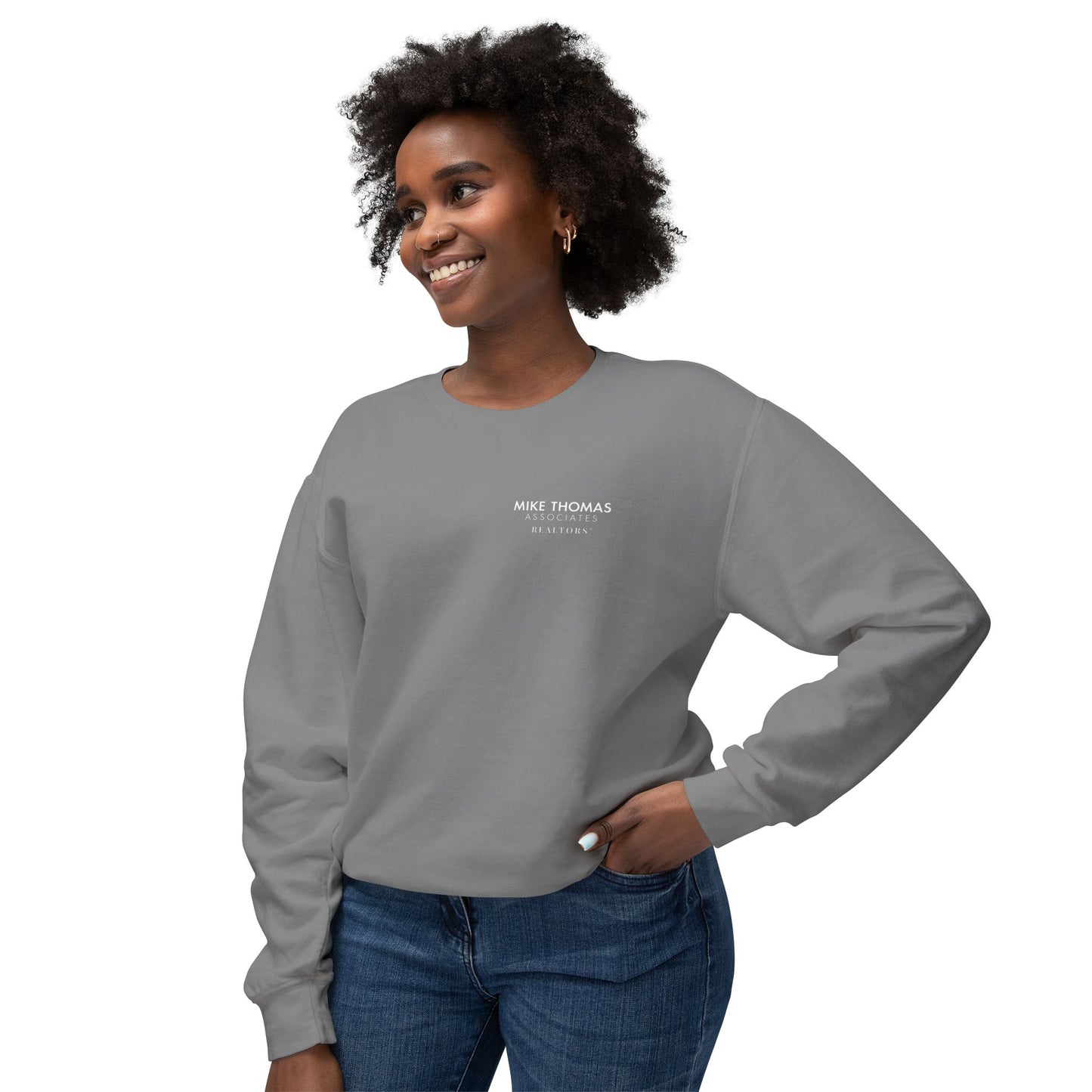 Unisex 100% Ring-Spun Cotton Lightweight Crewneck Sweatshirt
