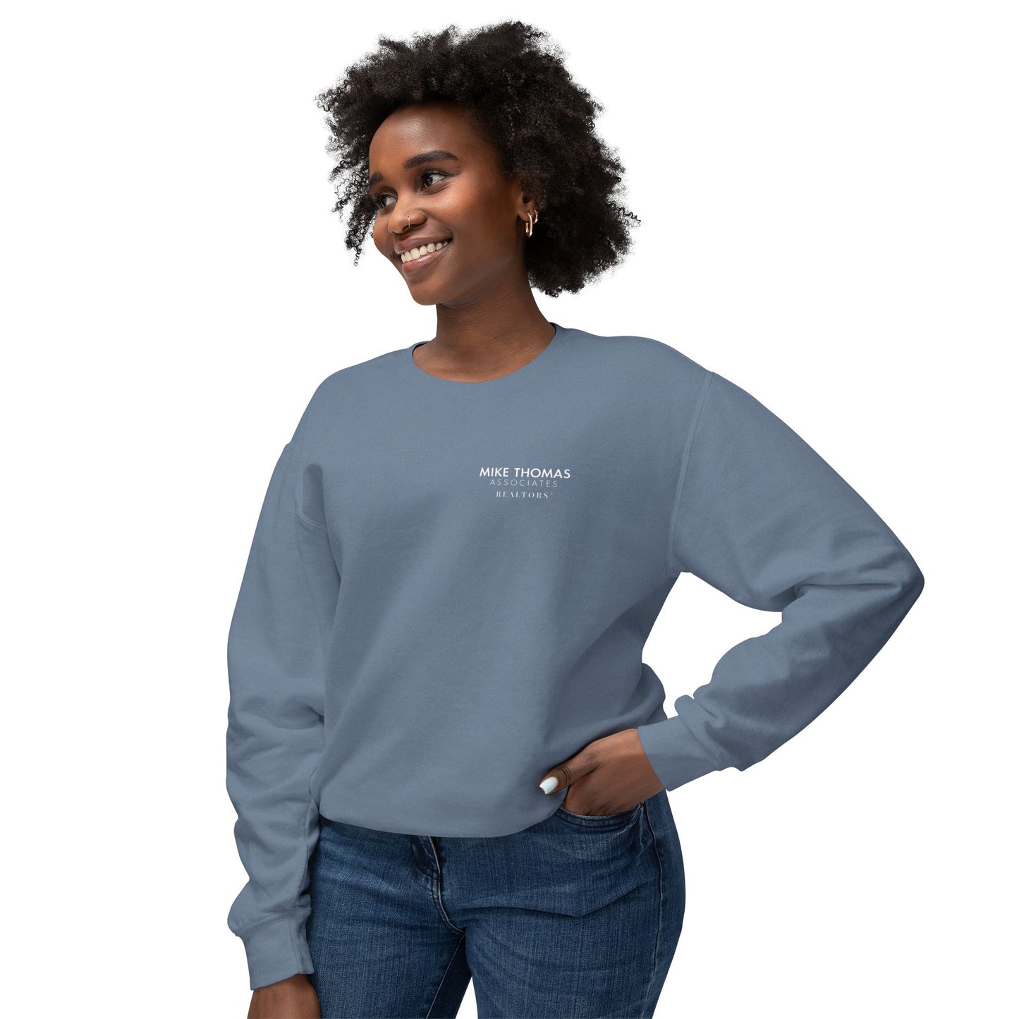 Unisex 100% Ring-Spun Cotton Lightweight Crewneck Sweatshirt