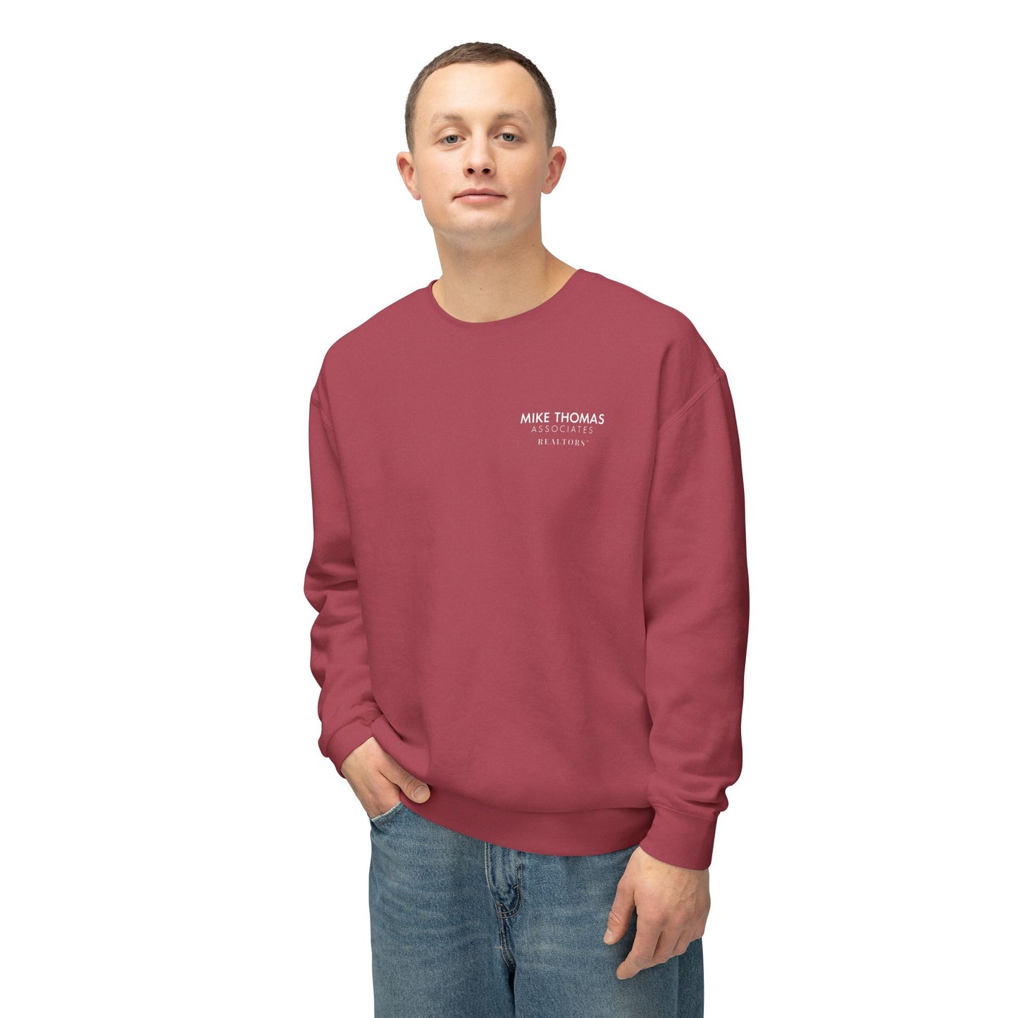 Unisex 100% Ring-Spun Cotton Lightweight Crewneck Sweatshirt