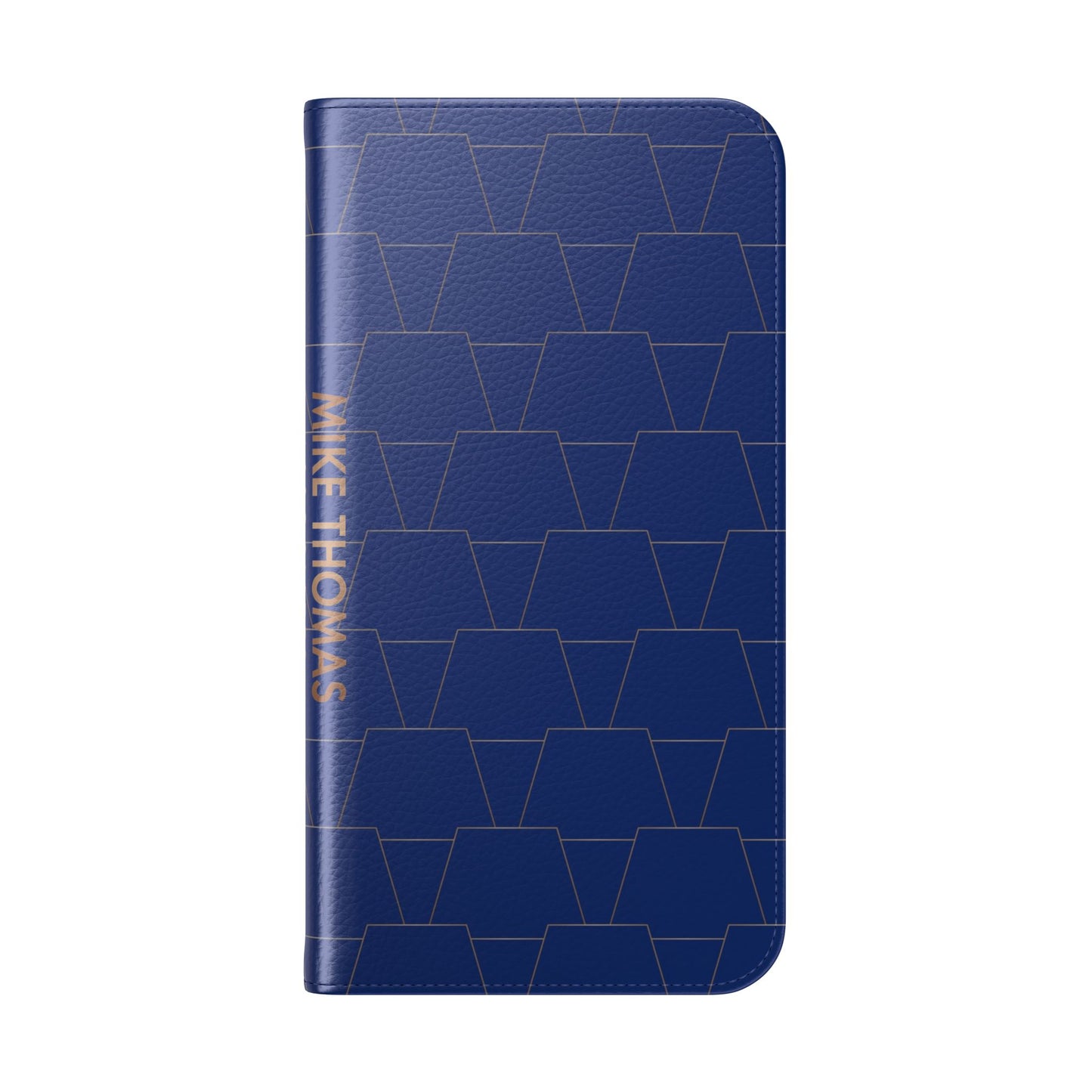 Stylish Flip Case for Smartphones - Geometric Design, Card Slots