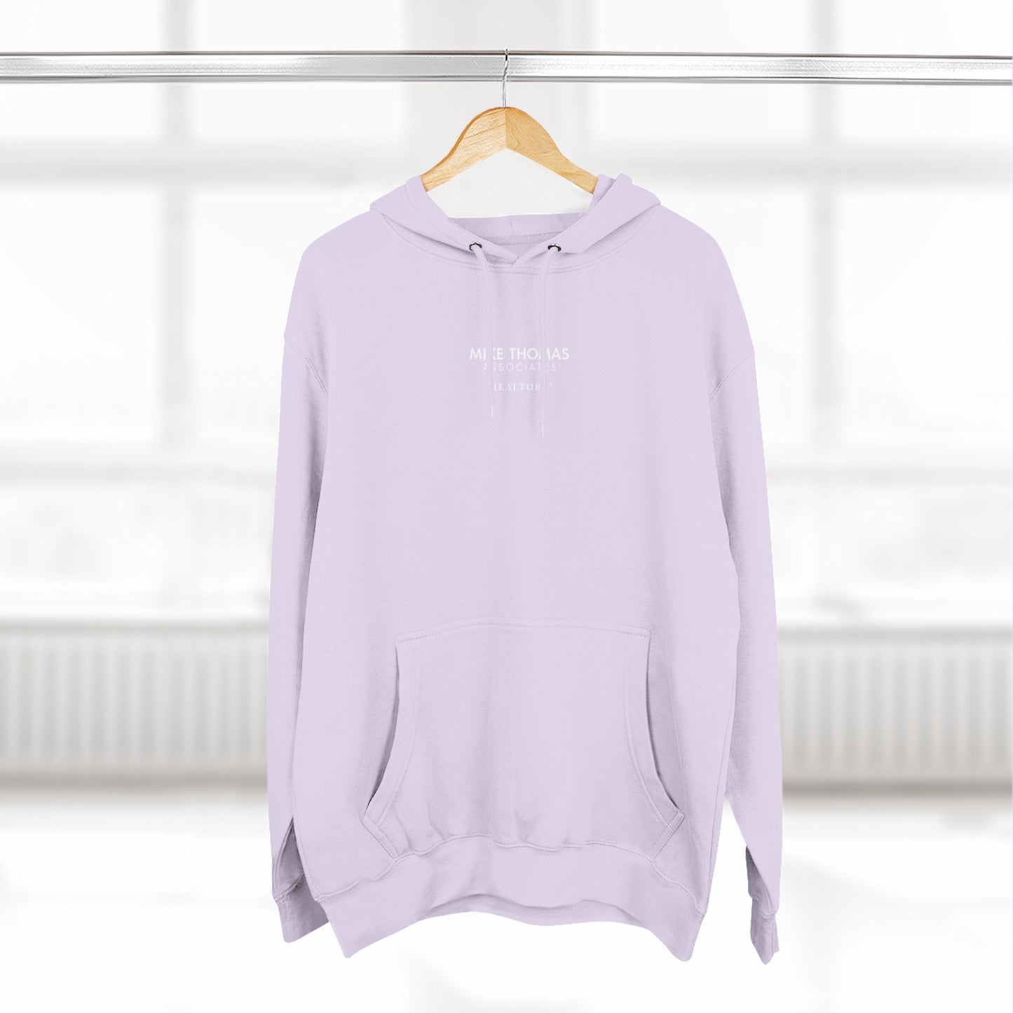 Unisex Cozy Minimalist Hoodie with multiple colors and Mike Thomas logo