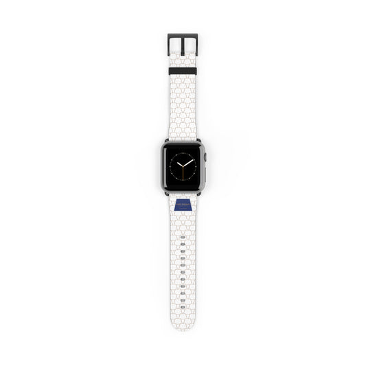 Elegant White MTA Trapezoid Watch Band | Stylish Accessory for Everyday Wear