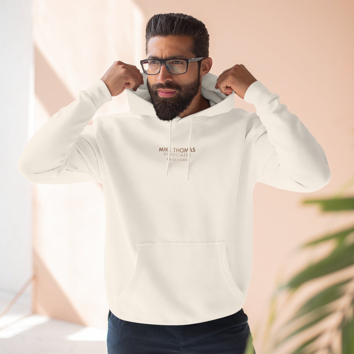 Unisex Cozy Minimalist Hoodie with multiple colors and Mike Thomas logo