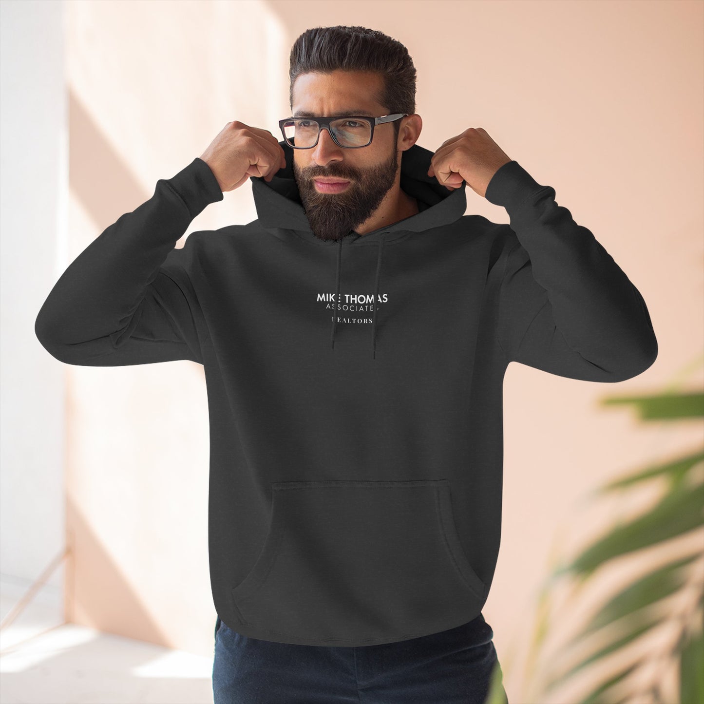 Unisex Cozy Minimalist Hoodie with multiple colors and Mike Thomas logo