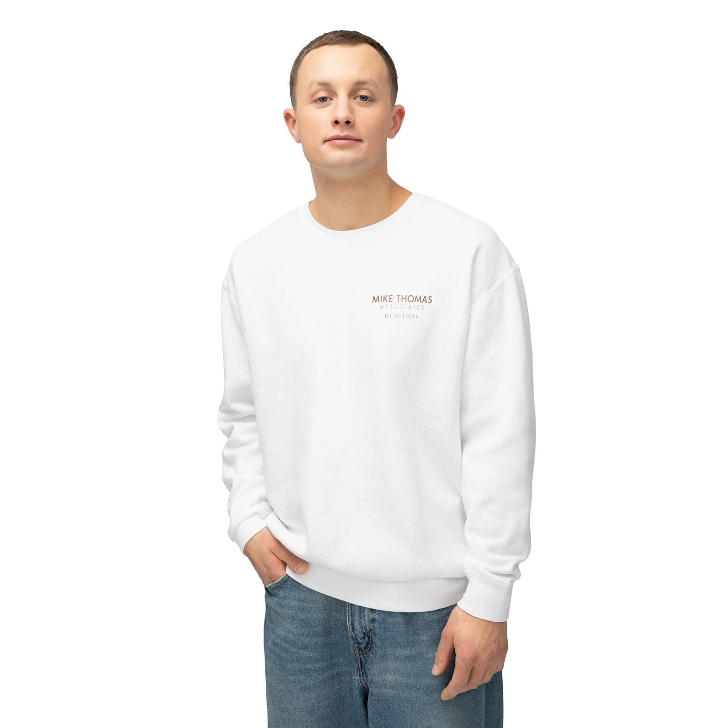 Unisex 100% Ring-Spun Cotton Lightweight Crewneck Sweatshirt