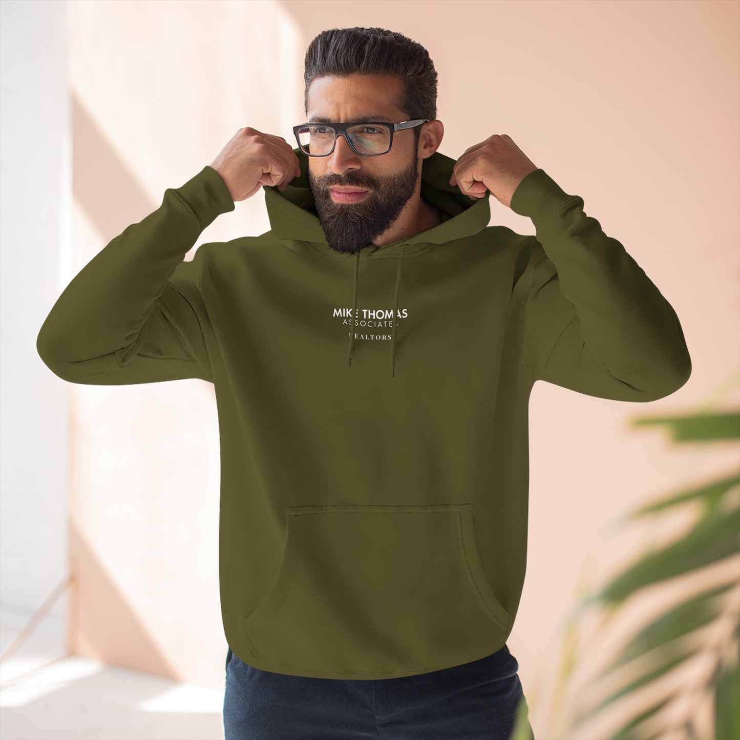 Unisex Cozy Minimalist Hoodie with multiple colors and Mike Thomas logo