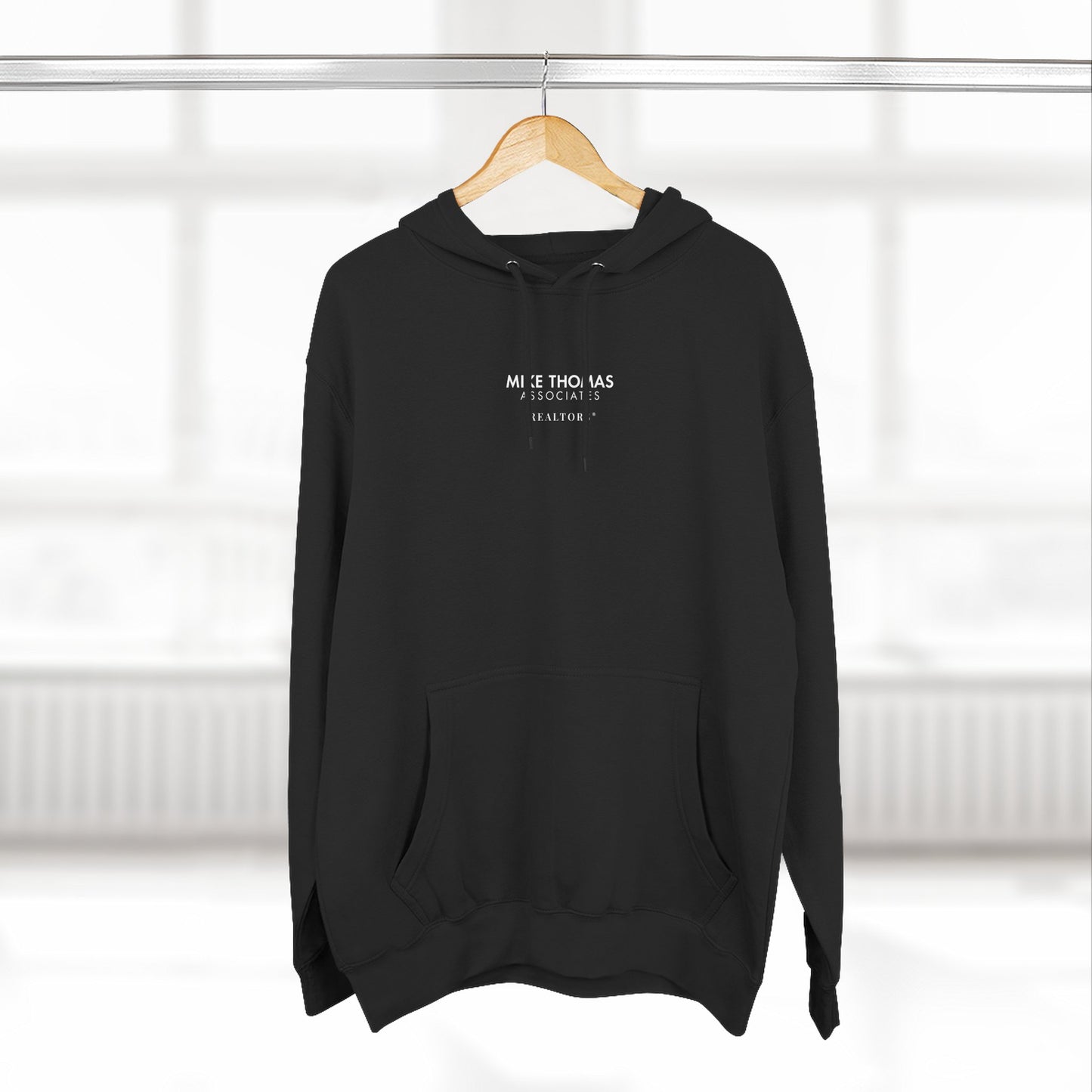 Unisex Cozy Minimalist Hoodie with multiple colors and Mike Thomas logo