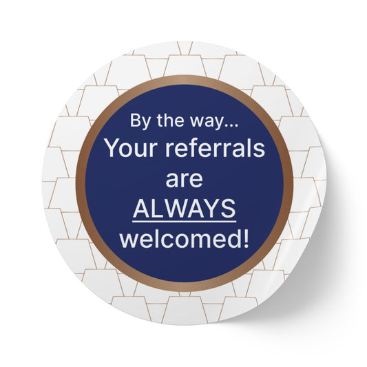 Custom Round Sticker Labels for Referrals, Business Branding Stickers, Reward Stickers, Marketing Labels, Personalized Labels