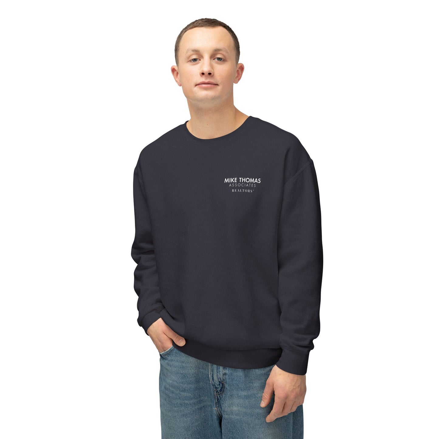 Unisex 100% Ring-Spun Cotton Lightweight Crewneck Sweatshirt