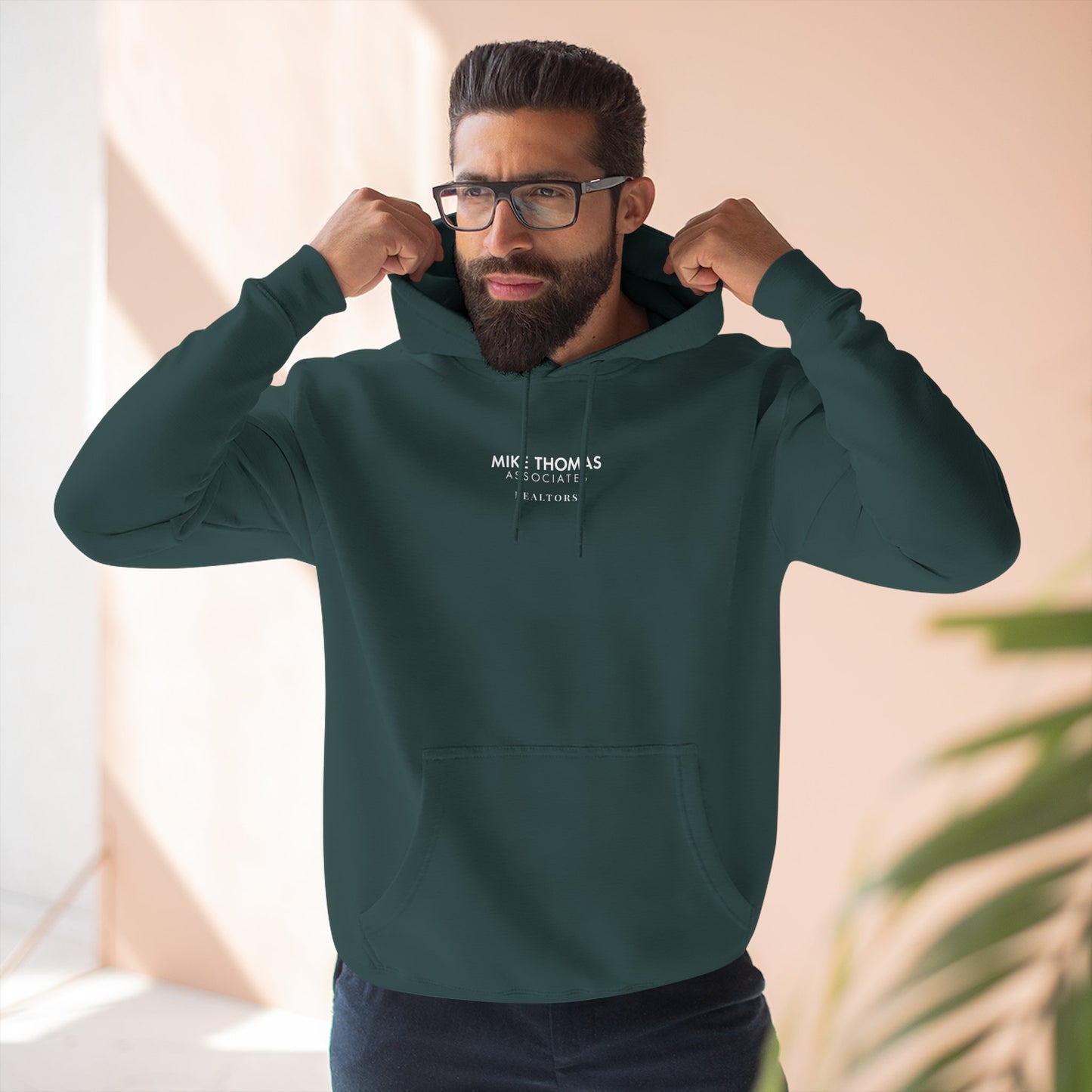 Unisex Cozy Minimalist Hoodie with multiple colors and Mike Thomas logo