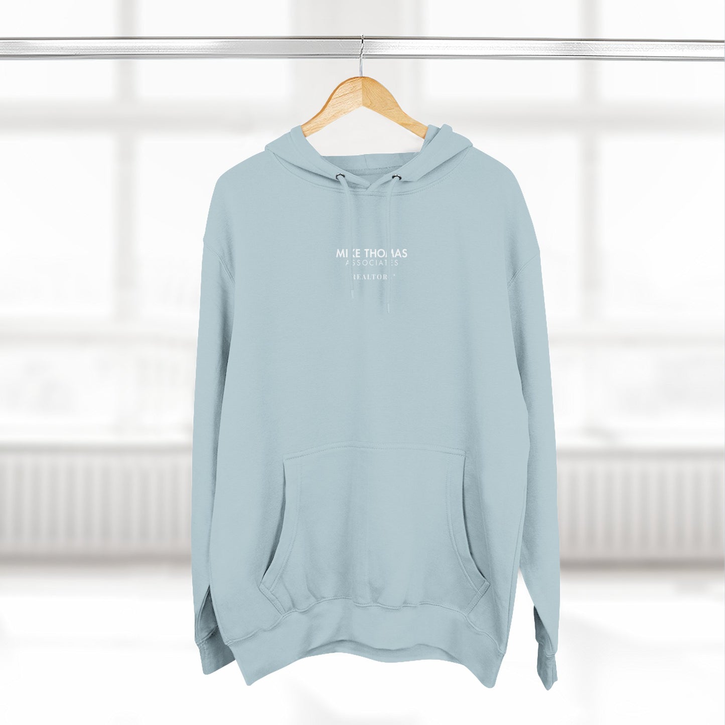 Unisex Cozy Minimalist Hoodie with multiple colors and Mike Thomas logo