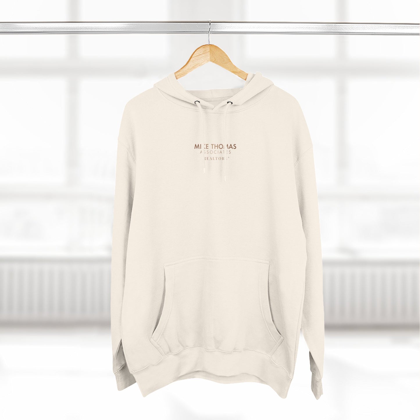 Unisex Cozy Minimalist Hoodie with multiple colors and Mike Thomas logo