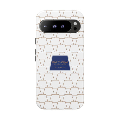 MTA Geometric White & Copper Pattern Phone Case - Tough Cases for Stylish Protection