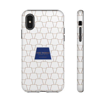 MTA Geometric White & Copper Pattern Phone Case - Tough Cases for Stylish Protection