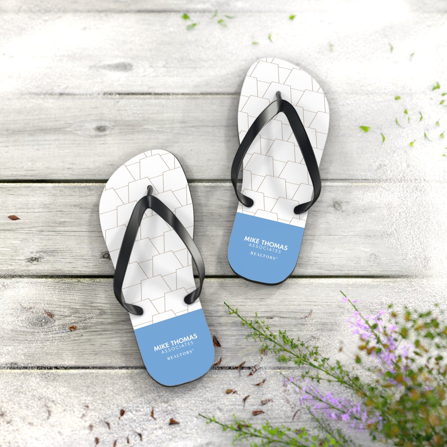 MTA Realtor Light Blue Flip Flops - Comfortable Summer Sandals