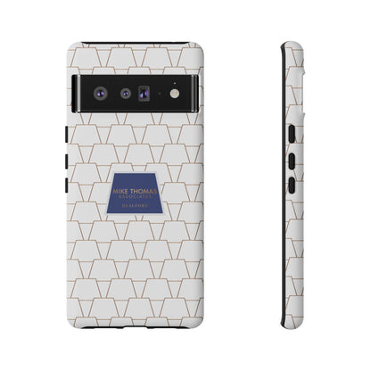 MTA Geometric White & Copper Pattern Phone Case - Tough Cases for Stylish Protection