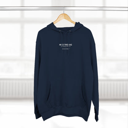 Unisex Cozy Minimalist Hoodie with multiple colors and Mike Thomas logo