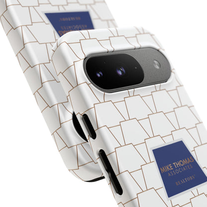 MTA Geometric White & Copper Pattern Phone Case - Tough Cases for Stylish Protection