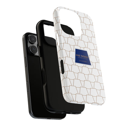 MTA Geometric White & Copper Pattern Phone Case - Tough Cases for Stylish Protection