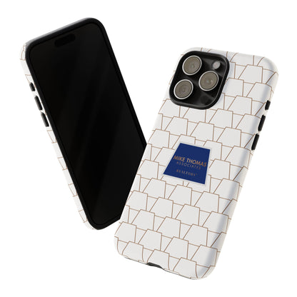 MTA Geometric White & Copper Pattern Phone Case - Tough Cases for Stylish Protection