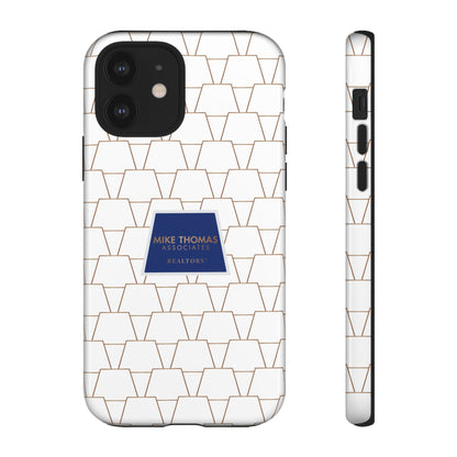 MTA Geometric White & Copper Pattern Phone Case - Tough Cases for Stylish Protection