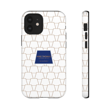 MTA Geometric White & Copper Pattern Phone Case - Tough Cases for Stylish Protection