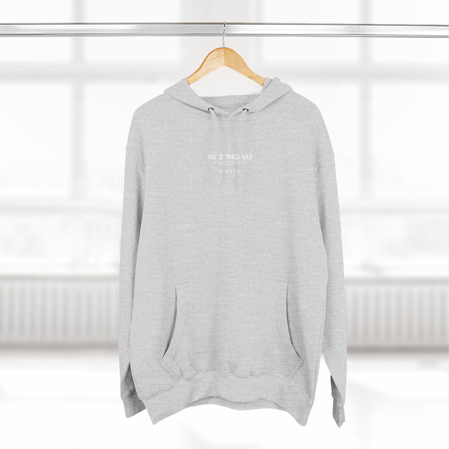 Unisex Cozy Minimalist Hoodie with multiple colors and Mike Thomas logo