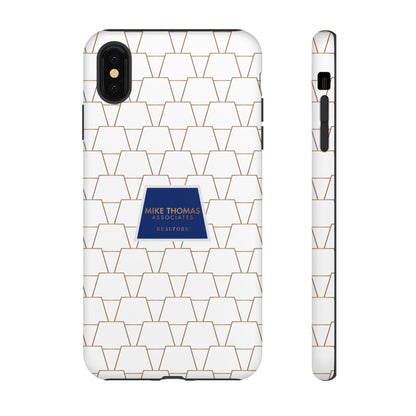 MTA Geometric White & Copper Pattern Phone Case - Tough Cases for Stylish Protection