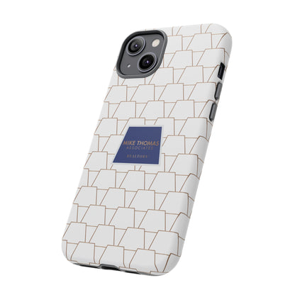 MTA Geometric White & Copper Pattern Phone Case - Tough Cases for Stylish Protection