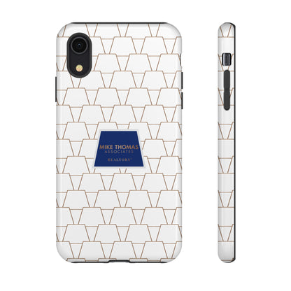 MTA Geometric White & Copper Pattern Phone Case - Tough Cases for Stylish Protection