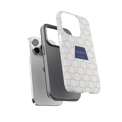 MTA Geometric White & Copper Pattern Phone Case - Tough Cases for Stylish Protection